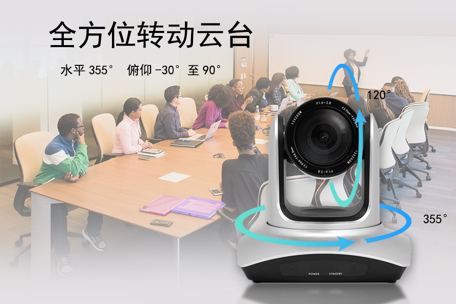 视频会议摄像机支持1080P全高清视频输出