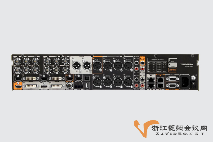 思科 Cisco C90 视频会议终端主机背面图